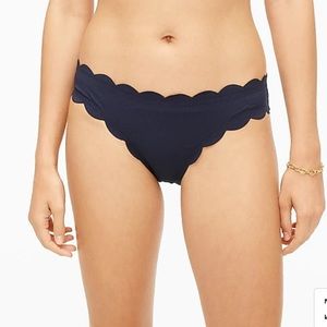 Jcrew Scallop piqué surf hipster bikini bottom